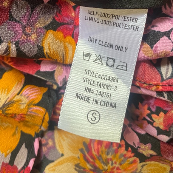 Buddy Love Tammy Floral Ruffle Mini Dress Size S Puff Sleeve Shirred Back - Picture 11 of 15